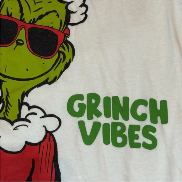 Old Navy White Grinch Vibes Kids Shirt - Picture 4 of 8